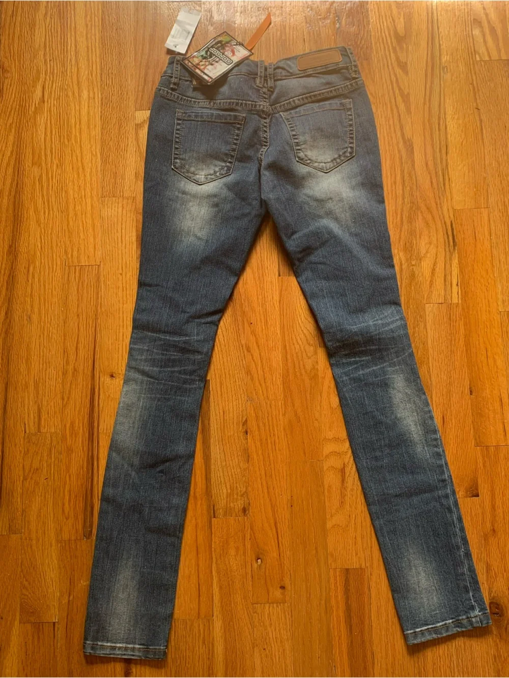 Vintage Y2K JouJou Skinny distressed Jeans with rhinestones size 1